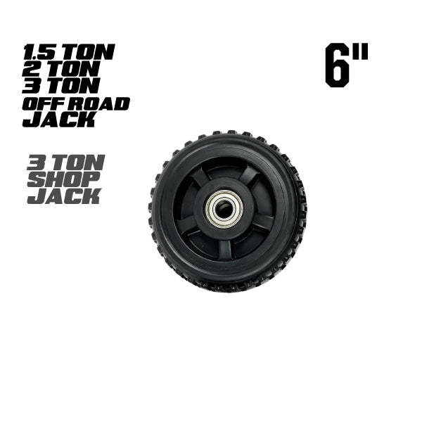 6'' Off Road Wheel - 1.5 Ton Off Road Jack / 3 Ton Shop Jack (Rear) - 2/3 Ton Off Road Jacks (Front)